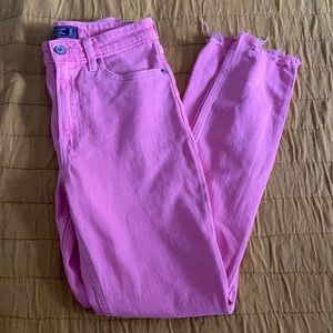 Abercrombie & Fitch Simone High Rise Pink Jeans